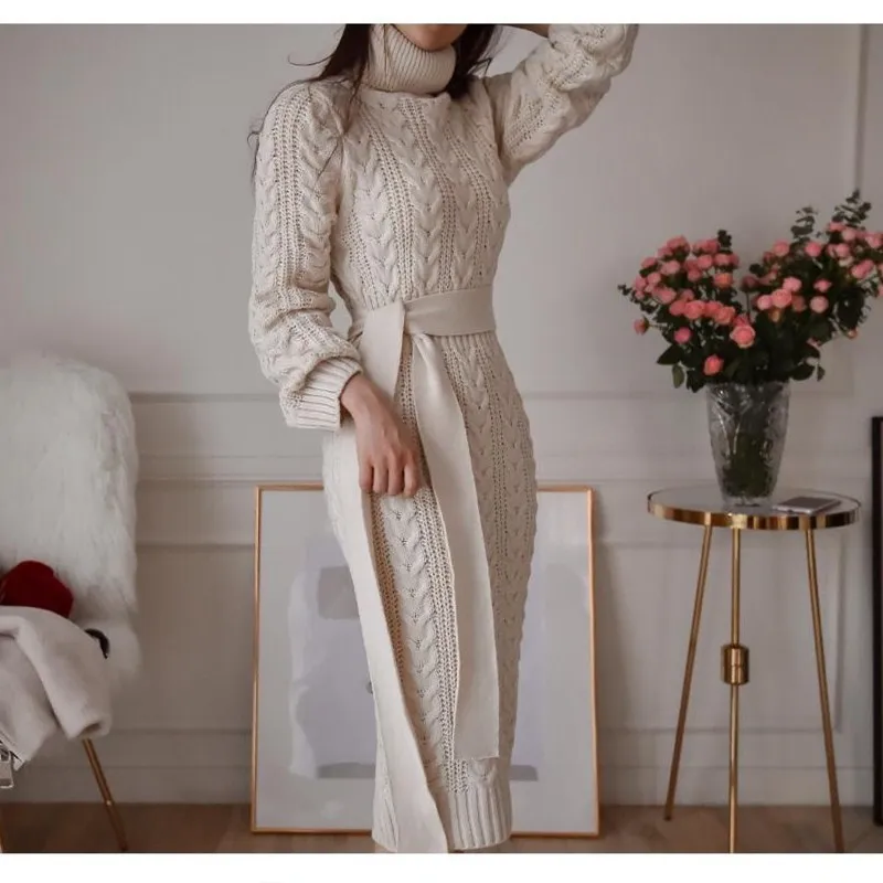 Длинное Вязаное Платье Купить