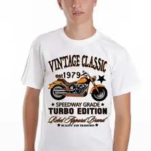 Camiseta impresa 2019 moda Vintage clásico Rebel Turbo Edition V Max motocicleta camiseta para hombres camiseta