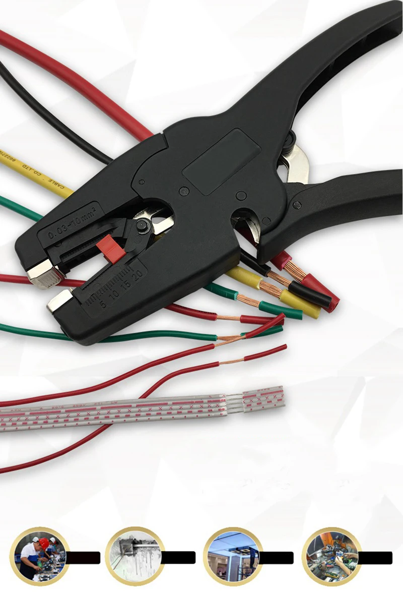 QUK Plier Wire Stripper and Cutter Multi-purpose Universal Insulation Wire Stripping Tool Electrician Stripping Cutter Hand Tool8