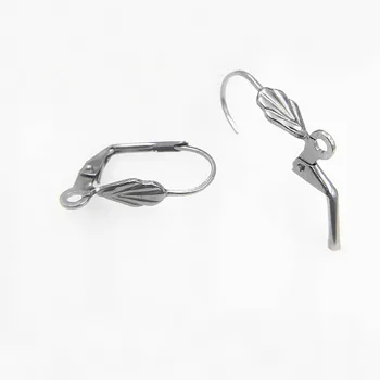 

10*19mm Stainless Steel Earrings Settings French Style Ear Wire Clip Hook with Loop Earrings Blanks Bases DIY Findings