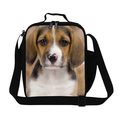 Животное домашний питомец собака 3D шаблон Ланч сумка для девочек школьная детская изолированная сумка для еды Женская Термическая сумка для еды для работы Сумки для взрослых - Цвет: Цвет: желтый