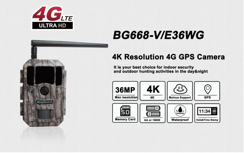 Bolyguard охотничья камера 4G gps камера ddpai minione dashcam ночного видения SMS MMS черный IR 36MP фото ловушки Дикая камера