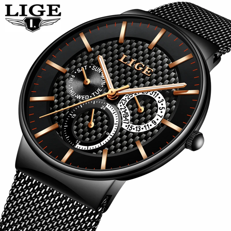 Reloj Hombre 2018 LIGE Fashion Chronograph Sport Mens Watches Top Brand Luxury Military Quartz Watch Clock Man Relogio Masculino