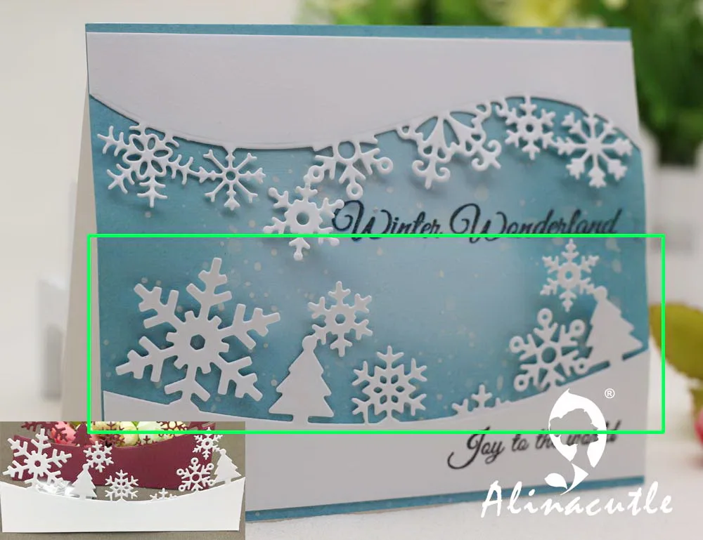 

AlinaCraft METAL CUTTING DIES winter snowflake border edge Scrapbook papercraft card album punch stencil art cutter die cut