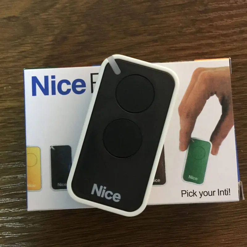

For NICE INTI2 NICE ERA inti 2 Transmitter 2-channel Garage opener hand controller Black 433.92MHz CR2016 battery