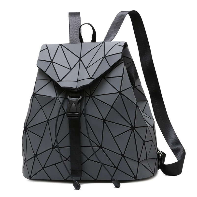 Nevenka Diamond Lattice Backpack Women Backpack Leather Creative Geometric Backpacks Drawstring Backpacks for Teenager Girl 201808