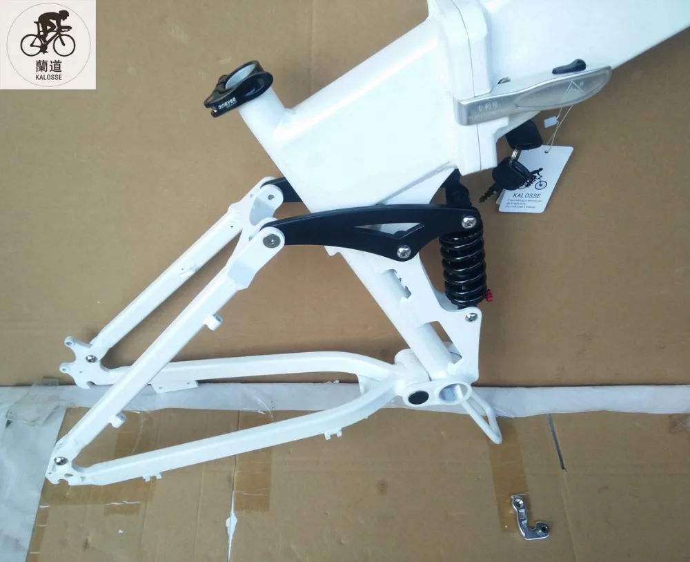 Kalosse мягкий хвост frame elctric bictycle Рамка DIY цвета 17 дюймов полной подвеской, Электрический горный велосипед часть