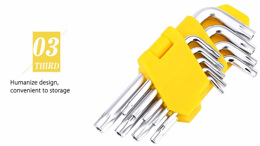 9 шт. L вал T10 T15 T20 T25 T27 T30 T40 T45 T50 Ключ Безопасности Torx шестигранный ключ Отвертка