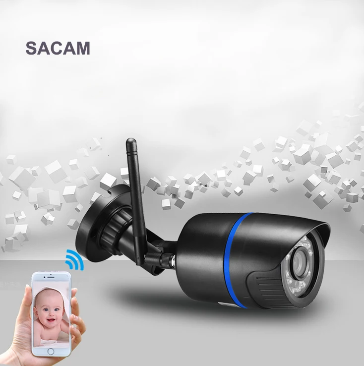 

SACAM outdoor security camera WIFI wireless IP camera home video surveillance P2P waterproof network bullet 720P HD CCTV 24 infr
