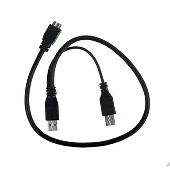 

USB 3.0 Male to Micro USB 3 Y Cable with Extra usb Power USB3.0 Male to Micro USB3.0 B Male Adapter Cable for HDD Hard Drive