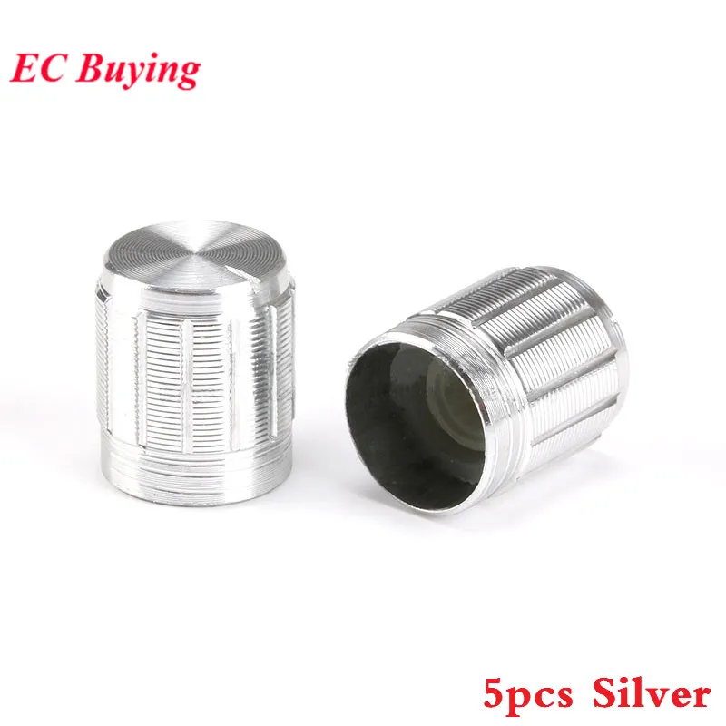 Potentiometer Knobs Electronic Components 5pcs Potentiometer Knob Aluminum Knobs Cap 15MM 15x16.5mm