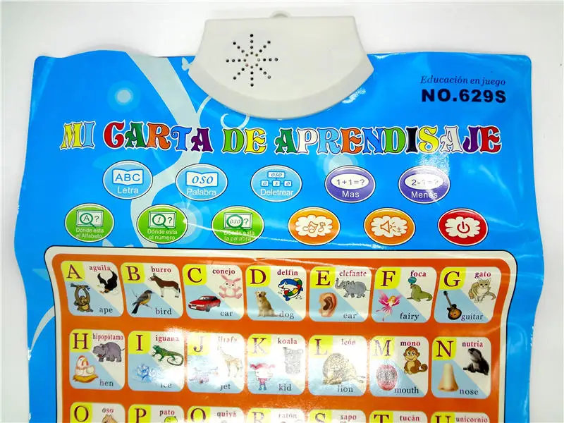 Qjing испанский английский фонетическая карта, звуковые Обучающие игрушки, развивающие игрушки, детские игрушки, детские звуковые карты лучший подарок