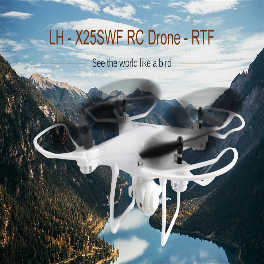 

LEAD HONOR LH-X25SWF WiFi FPV RC Drone 2.4G Control Altitude Hold One Key Control Headless Adjustable Speed Flip RTF Quadcopter
