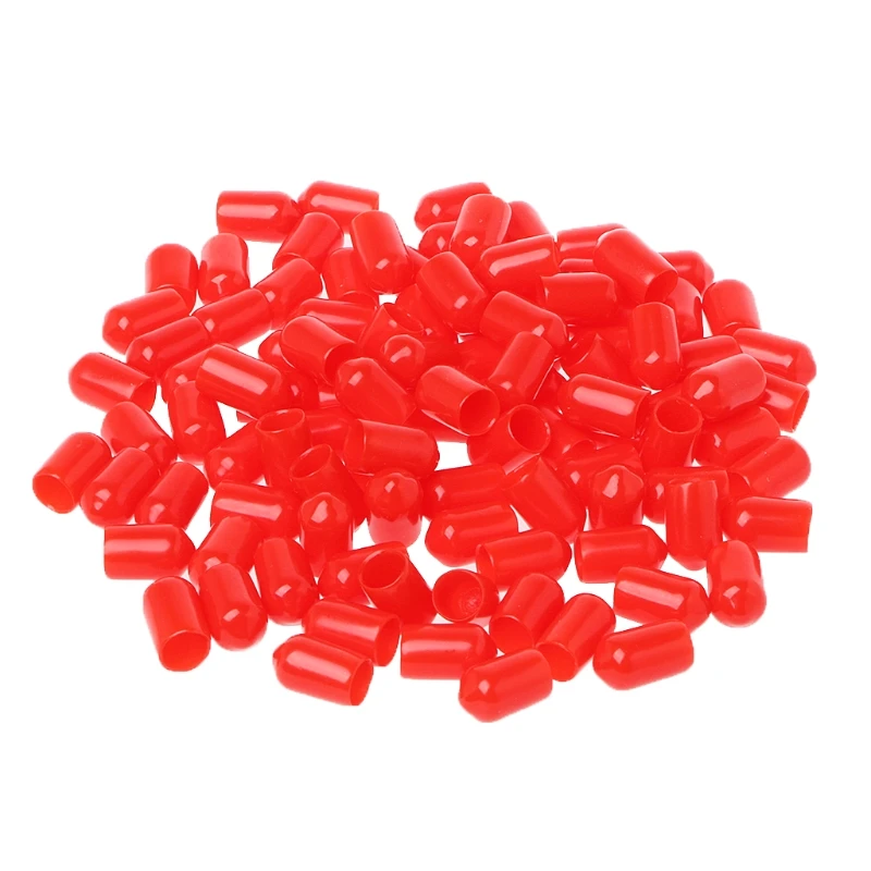 

100PCS 6mm Red Protective Cover Rubber Covers Dust Cap For SMA Connector