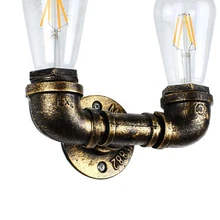 Ретро Винтаж Эдисона E27 Светодиодный светильник железная рама из трубок промышленный светильник с держателем гостиной спальни прикроватный настенный держатель лампы