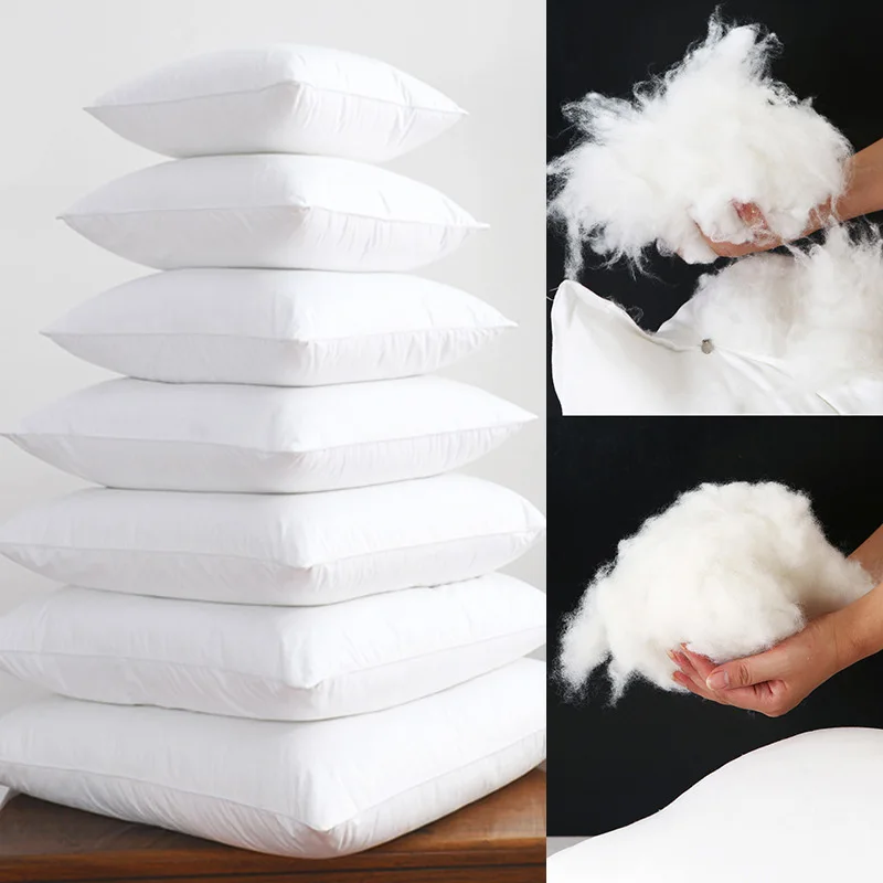 Soft Down Alternative Fill Square White Cushion Core Inner Natural Down Alternative Throw Pillows for ar Chair Bed Seat Cushion