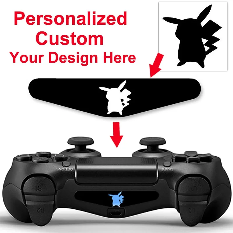 

Custom Personalized DIY Game Light Bar Vinyl Stickers Decal Led Lightbar Protect Skin for Playstation 4 Dualshock 4 PS4 Pro Slim