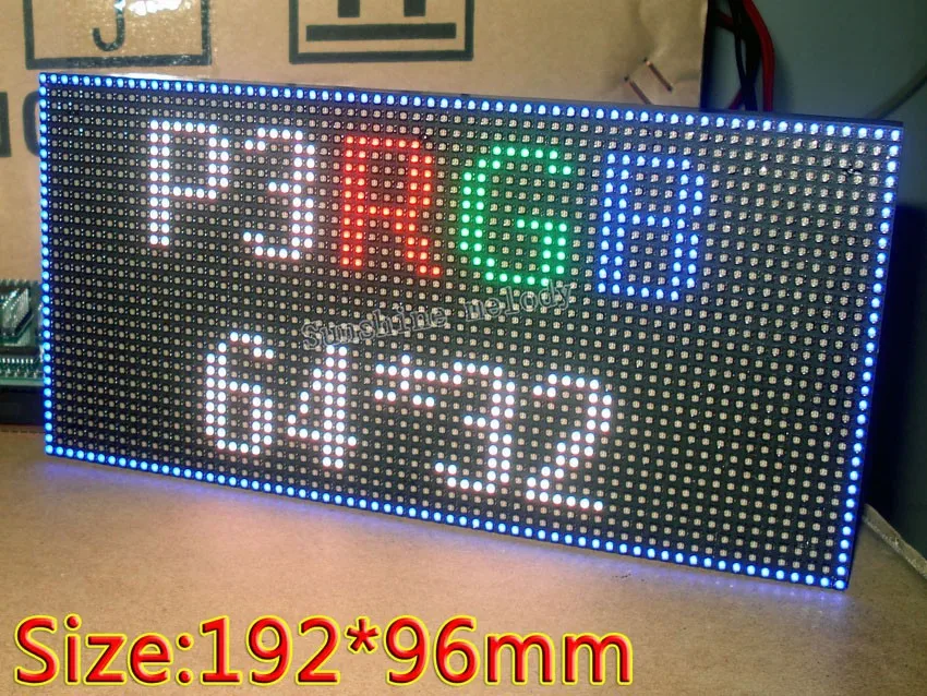 P3 закрытый полноцветный светодиодный дисплей модуль 64*32 Пиксели, SMD RGB P3 Светодиодные панели 1/16 сканирования Высокая обновления, p4 p5 p6 P10