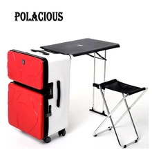 2016 New Box + Table + chairs Combined multi-functional 25-inch caster trolley suitcase luggage/PORTABLE INTEGRATED LUGGAGE CASE