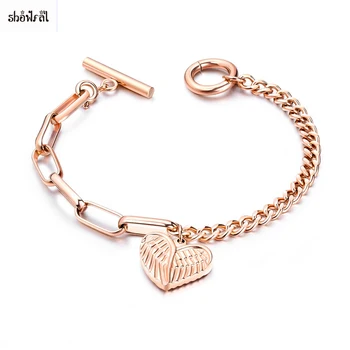 

Titanium Steel Bracelet Femme 2019 Bijoux Vintage Link Chain Steel Bracelet Rose Gold Link Chain Bracelet Femme Acier Inoxydable