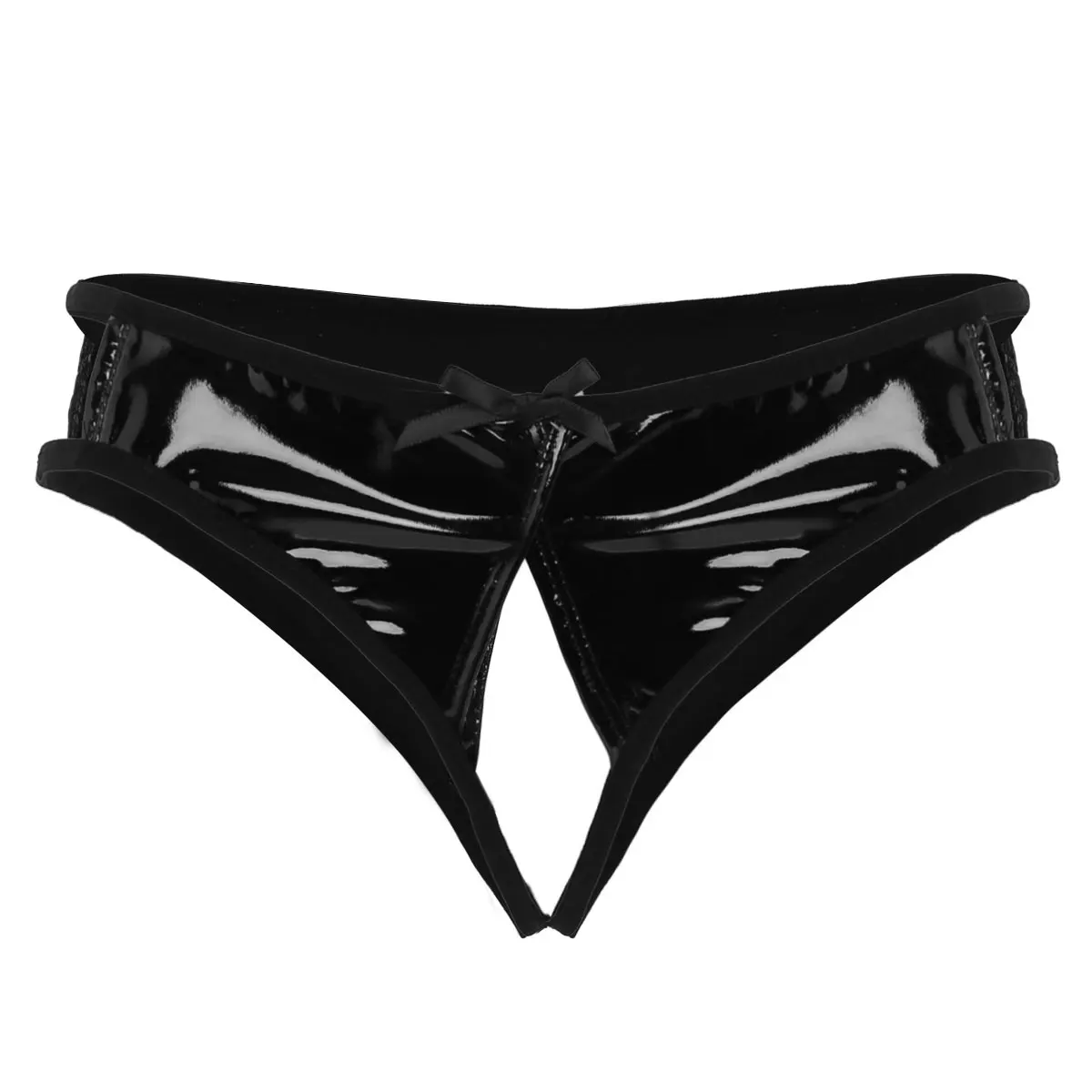 Женское сексуальное белье Wet Look бант из искусственной кожи трусы с ...