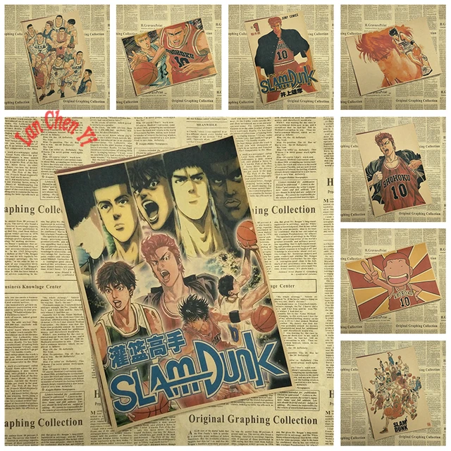 Best Price SLAM DUNK Classic Cartoon Movie Kraft Paper Poster Bar Cafe Living Room Dining Child room Wall Decorative Paintings Best Price SLAM DUNK Classic Cartoon Movie Kraft Paper Poster Bar Cafe Living Room Dining Child room Wall Decorative Paintings