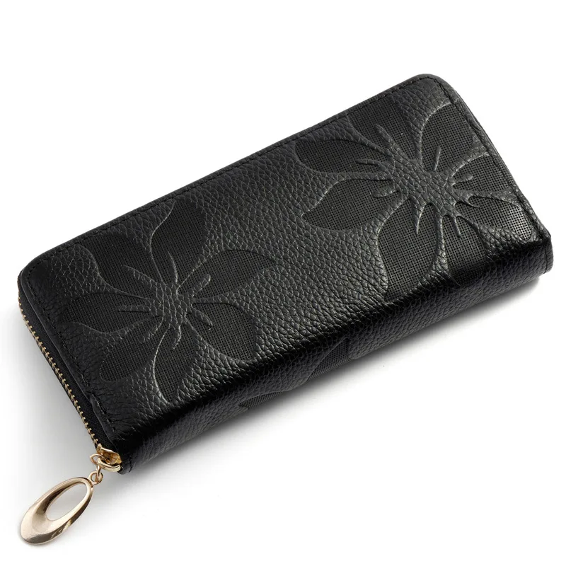 

Free Shipping Leather Long Wallet Famous Brand Wallets Single Zipper Walet Clutch Women Lady Girl Female Purse