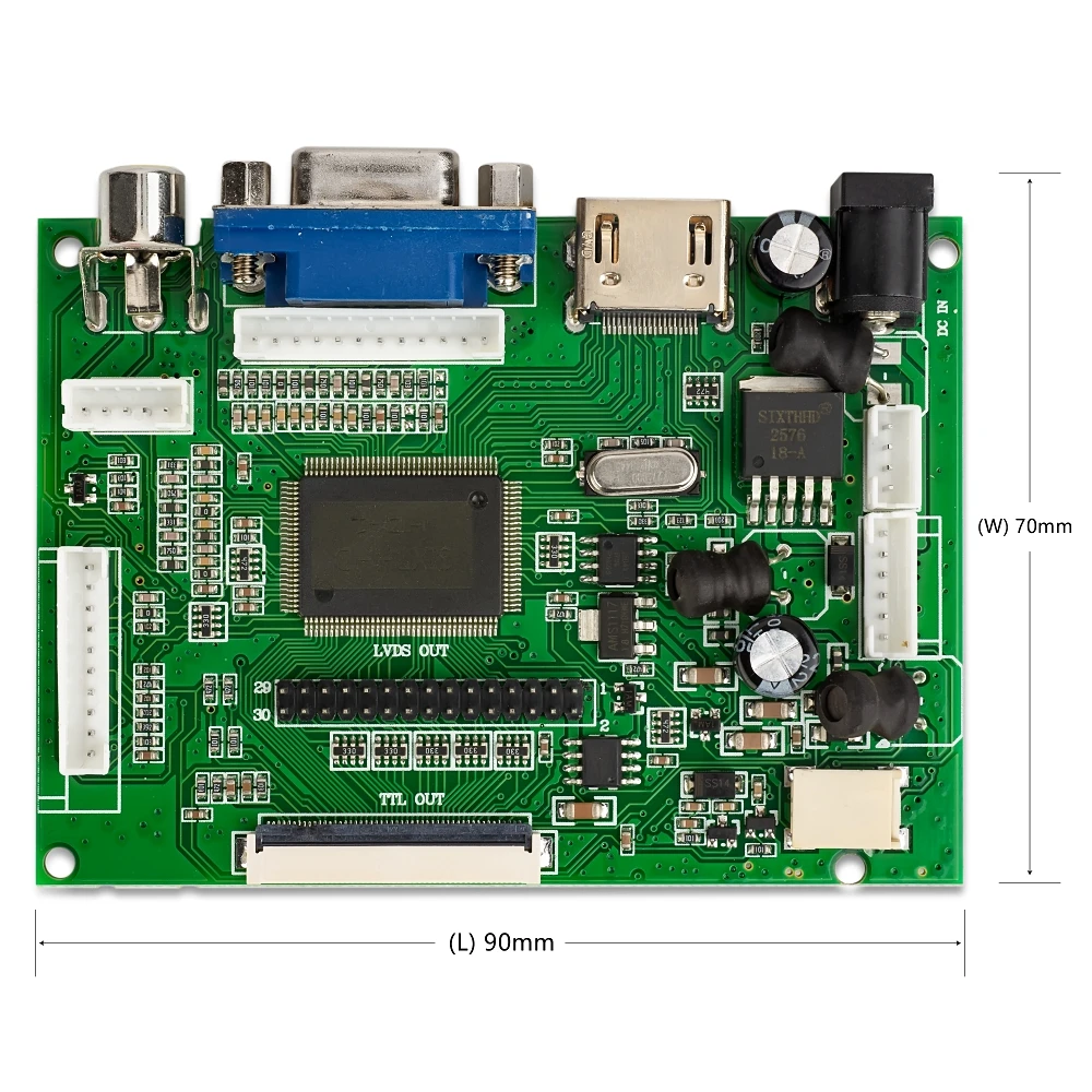 6,5 "ЖК-дисплей монитор 800X480 пикселей для автомобиля реверсивного HDMI VGA AV 5-24 В источника питания с пульт дистанционного управления для