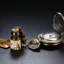 2019 Ретро стиль мужские и женские карманные бронзовые часы циферблат китайский стиль ожерелье в старинном стиле карманные часы ключ кулон