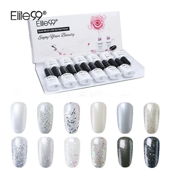 

Elite99 10ml Glitter Color Gel Nail Polish With Gift Box 12 Pieces/lot Nude Gel Nails Varnish Semi Permanant UV Gel For Nail Art