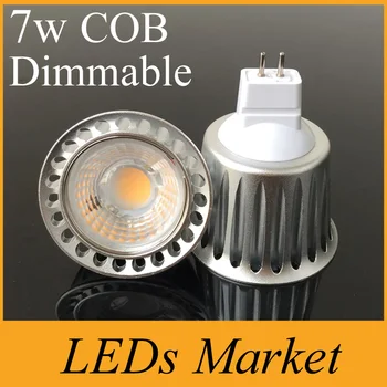 

20x Led Cob Spotlight 7w Gu10 Mr16 Gu5.3 E27 Led Spot Lights Led Lamp Bulb AC85-265V 12V 3000k 4000k 60angle 3 years warranty