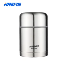 Haers 750 ml Aislado Frasco de Comida Con Bolsa Doble de Acero Inoxidable Aislado Alimento Caliente Fiambrera Termo F HTH-750A
