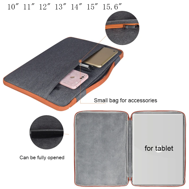 

Laptop Bag/Sleeve Case For Dell HP Macbook Xiaomi Surface Go Pro 3 4 Men Women Portable 10 11 12 13 14 15.6 Notebook Handbag
