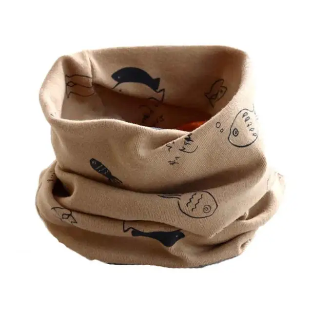 Scarves Kid Multi Use Small Fish Printing Cute Scarf for Baby Head Scarf Bandanas Ponchos And