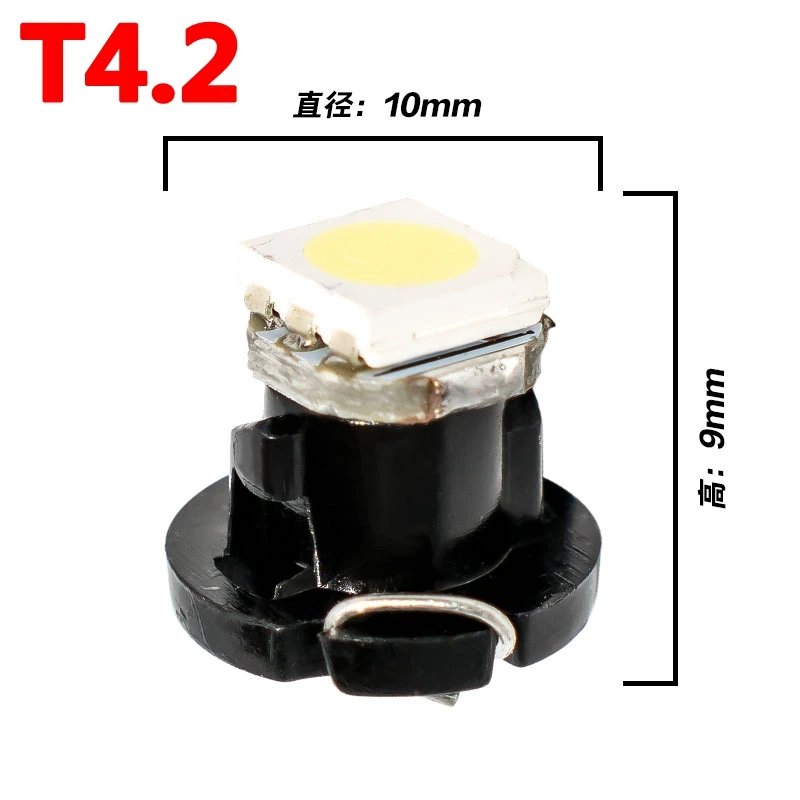 10 шт. светодиодные лампы T3 T4.2 T4.7 5050 SMD для приборной панели автомобиля|b8 stainless|bulb