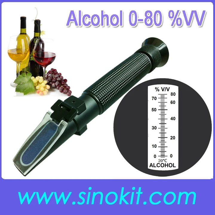 Оптовые дешевые 0 80% V содержание алкоголя пластиковый рефрактометр P RHV 80ATC|plastic