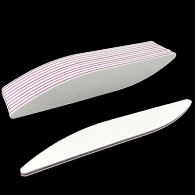 9 шт. белая пилка для ногтей блок 100/180 Профессиональный полумесяц дизайн Лайм Маникюр УФ гель Лак наждачная бумага полировщик ногтей - Цвет: NS-YYBC-9