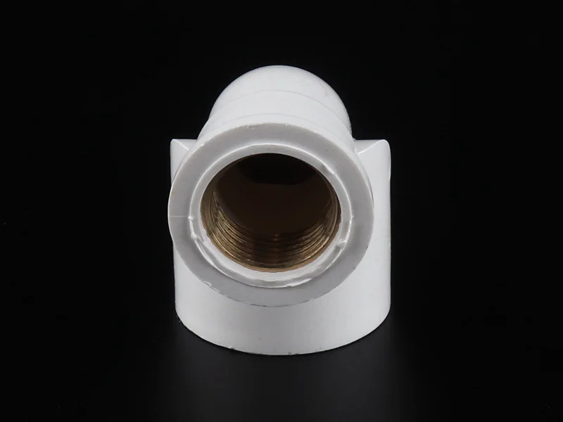 2pcs 1/2, 3/4Inch PVC Reducing Elbow Connectors Female Thread Brass 90 Degree Elbow Adapters for Garden Water Irrigation