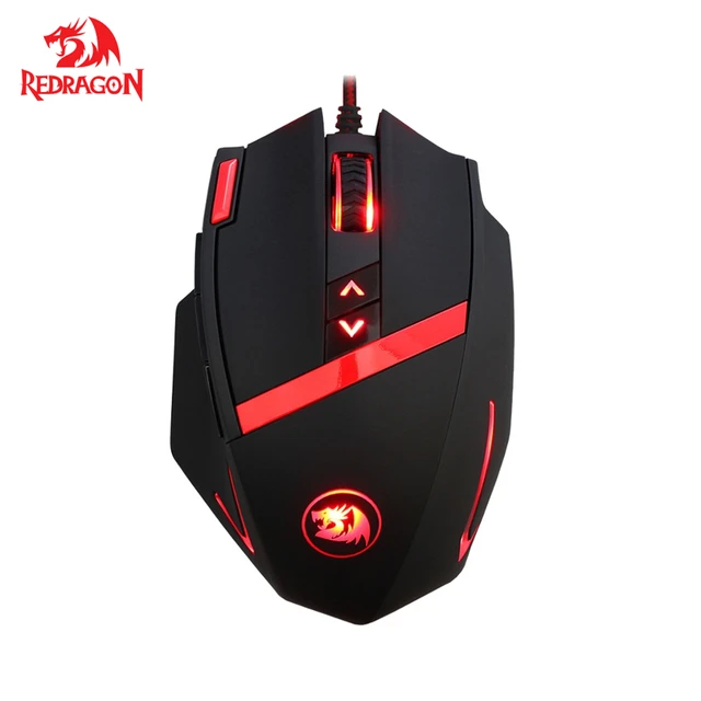 Best Offers Redragon M801 Mammoth 16400 DPI 10 Buttons Programmable Laser Gaming Mouse  Mouse Ergonomic design for Mice gamer lol PC 