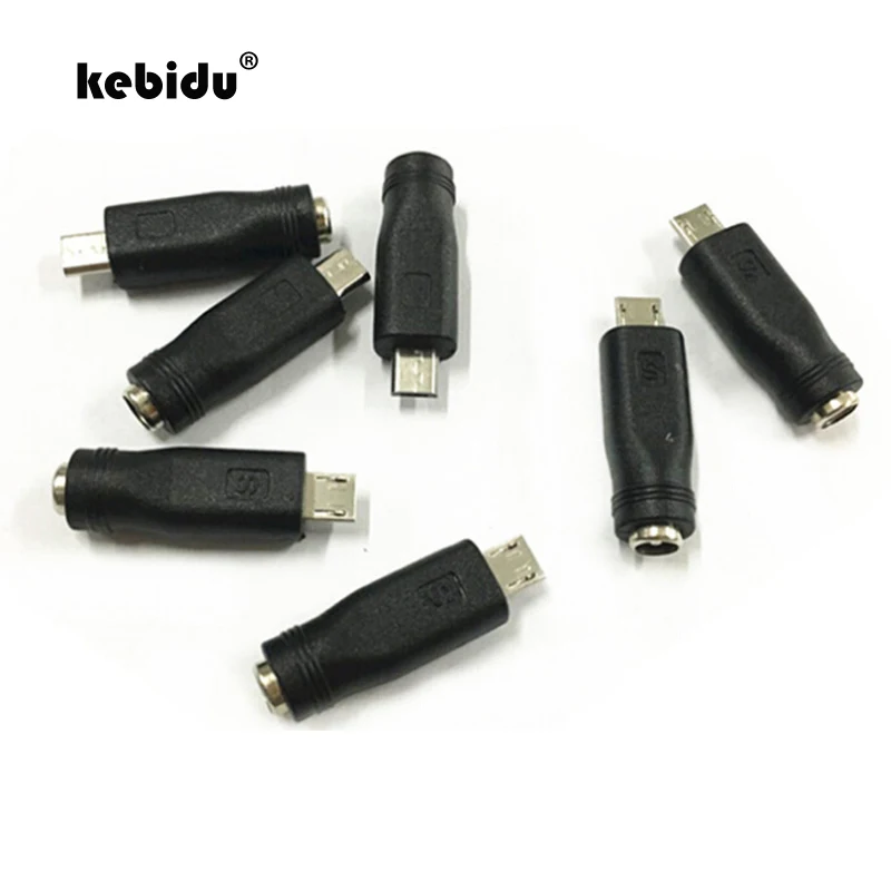 Kebidu 5 5x2 1 мм гнездо к Micro USB папа Pin DC разъем питания адаптер для Android смартфон