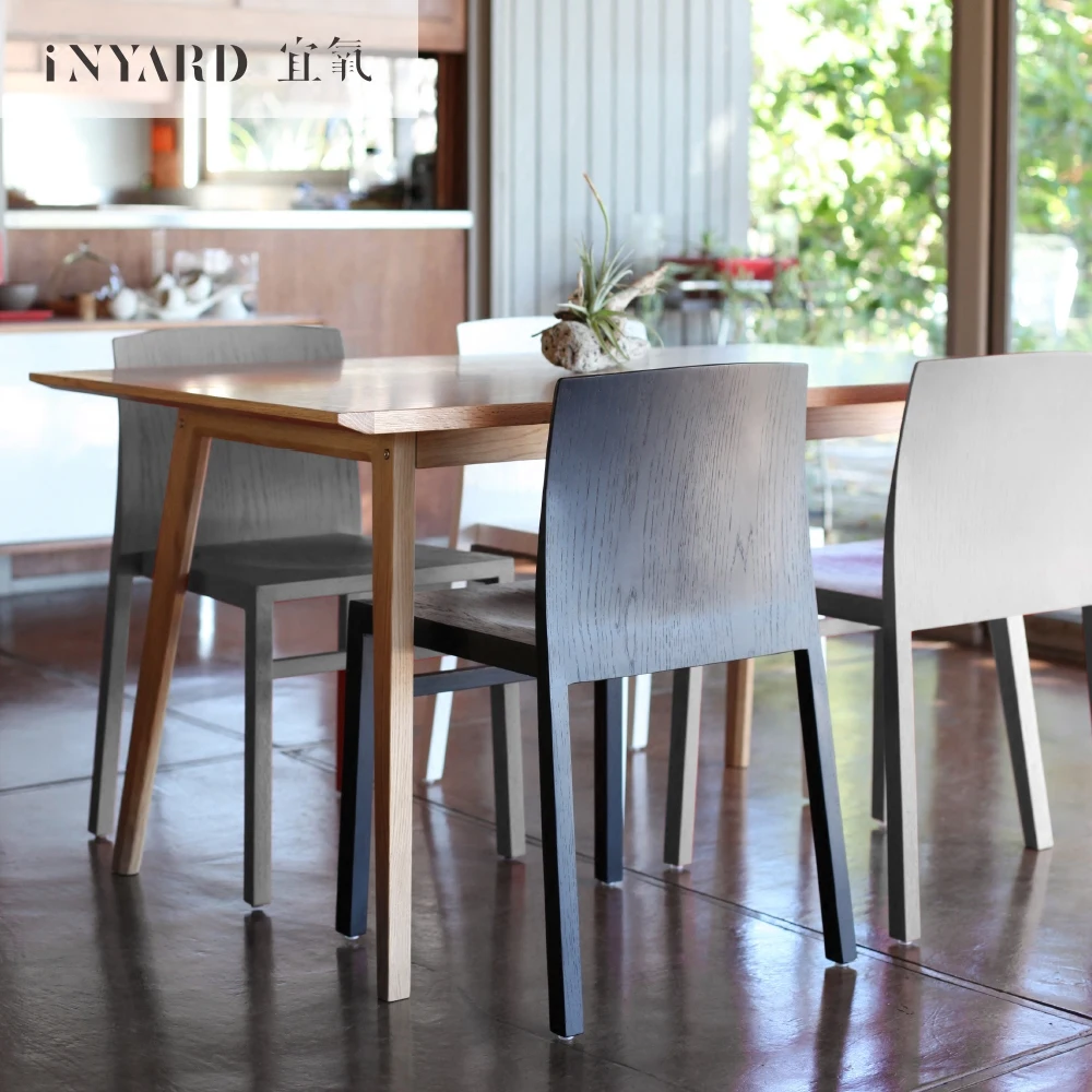 [InYard] square chair /2 pack/solid wood, creative, back chair, bedroom cafe, lounge chair