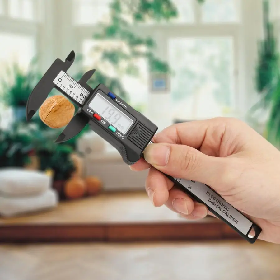 

Digital Caliper Practical 100 mm Plastic Electronic Caliper Micrometer with Large LCD Screen (Without Battery) Calibre Digital