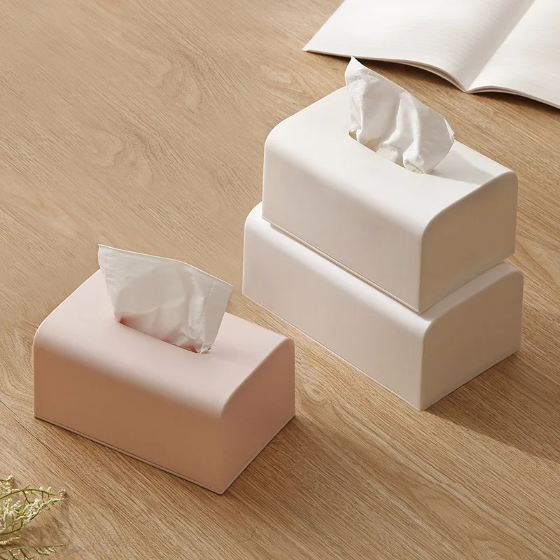 Plastic Tissue Box Square Home Tissue Container Car Napkins Holder Case Home Organizer Kitchen Holdler Simple Stylish GUANYAO