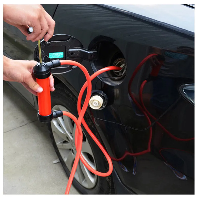 

2017 Portable Manual Oil Pump Siphon Tube Car Hose Fuel Gas Extractor Transfer Sucker