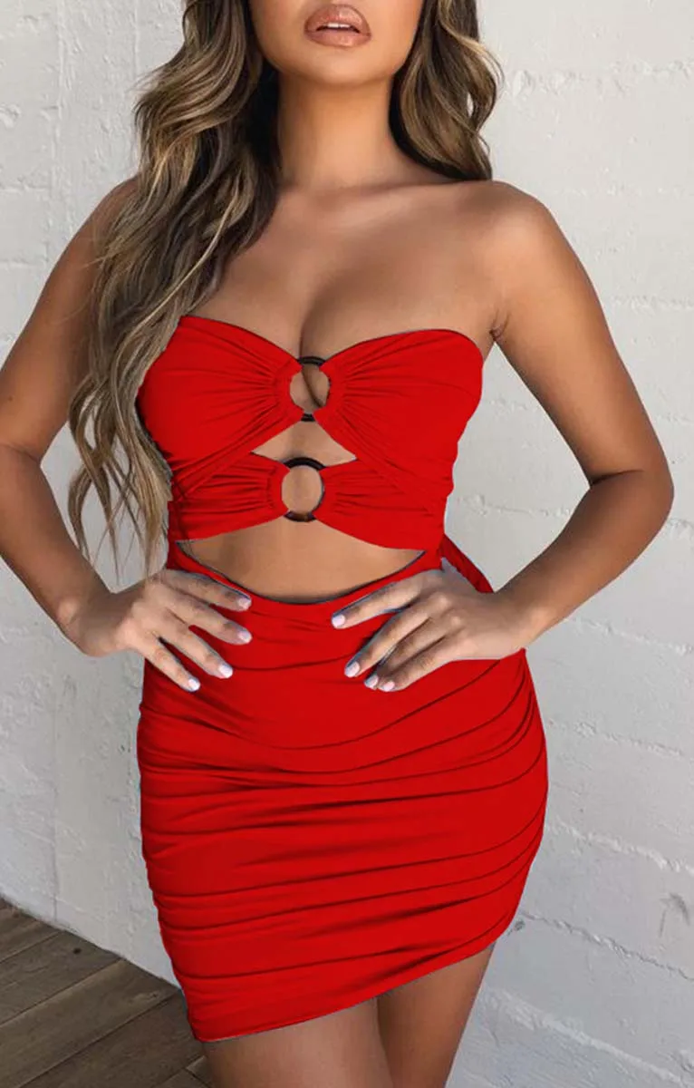 beach dress red 1