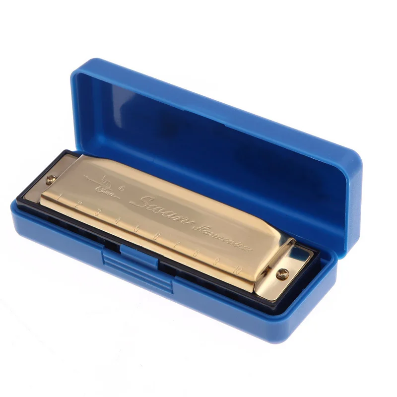 Лебедь 10 отверстий Diatonic Harmonica Ключ C Reed Губная гармошка из нержавеющей стали armonica mundharmonika музыкальный инструмент с чехлом