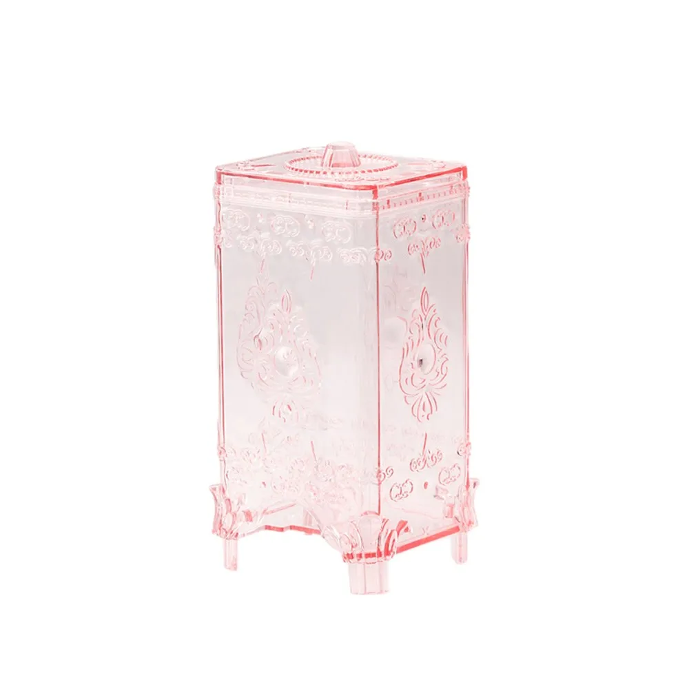 ISHOWTIENDA جديد أوروبا نمط الاكريليك ماكياج المنظم إسفنجات ماكياج لوحة قطن صندوق تخزين الحمام التجميل حقيبة للتخزين