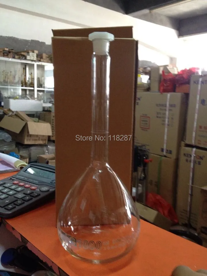 1000ml volumetric flask, measuring flaskin Flask from Office & School
