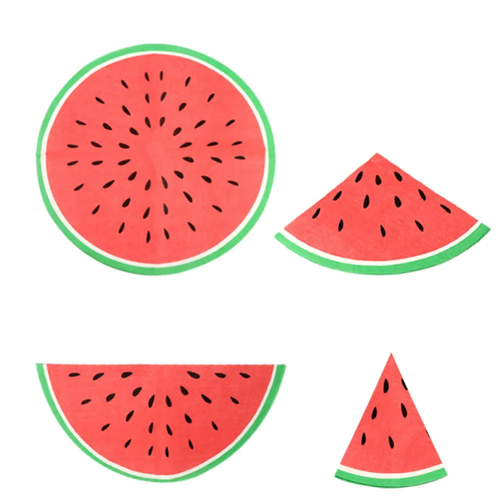 

100Pcs Watermelon Paper Napkin Disposable Party Tableware for Wedding Hawaiian Luau Birthday Party Decorations Supplies