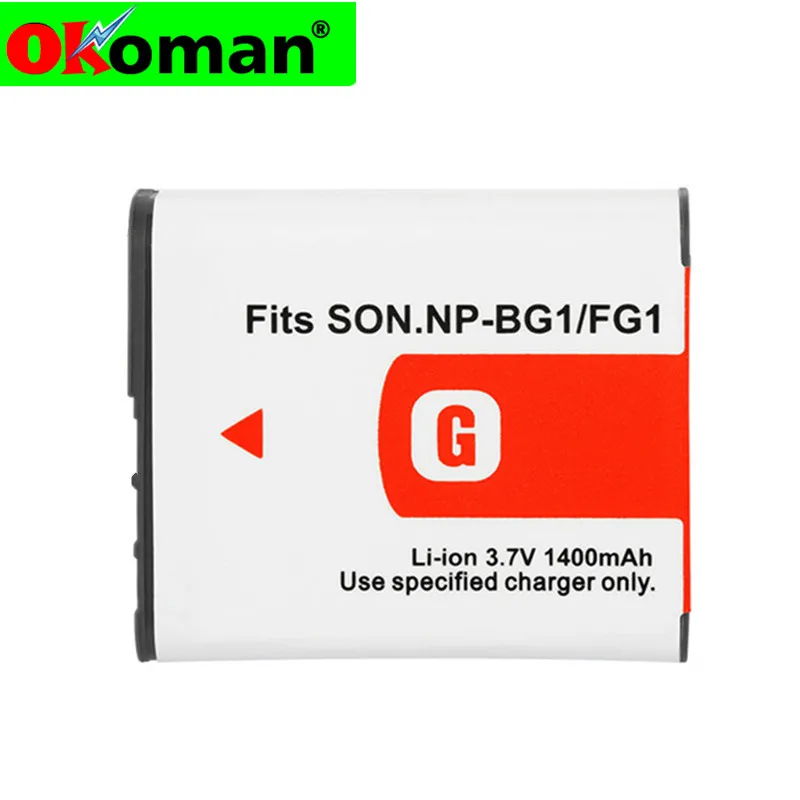 Okoman батарейки для sony np-f Bg1 Батарея 1400 мА/ч, NP-BG1 для sony детали sony Cyber-Shot DSC-H3 DSC-H7 DSC-H9 DSC-H10 DSC-H20 DSC-H50 DSC-H55